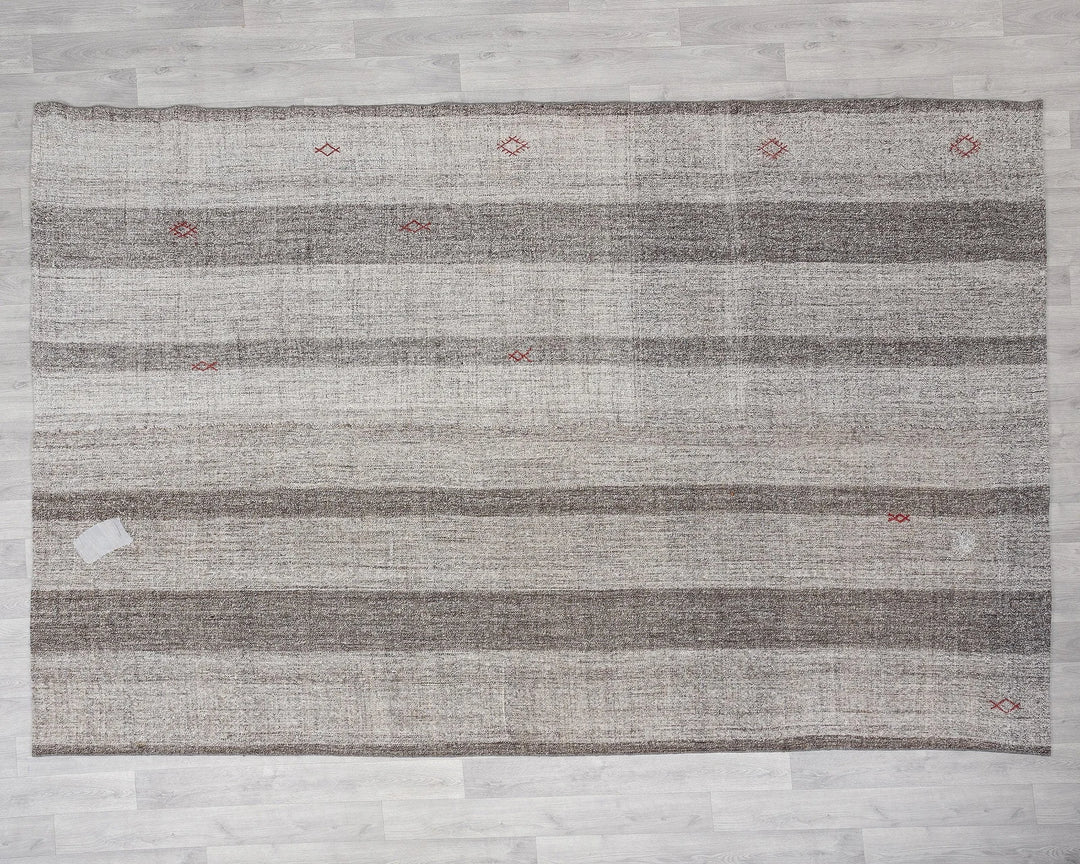 Gray Kilim Rug 9' x 10' 2" | No. VR47124