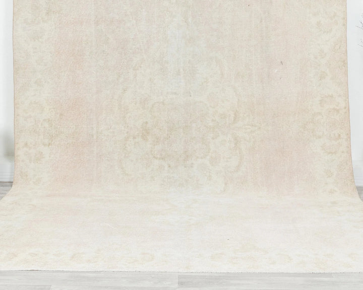 Beige Turkish Oushak Rug 6'11" x 10'6" Hand-Knotted | No. VR47131