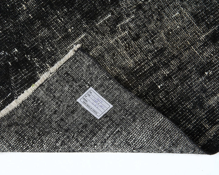 Black Turkish Overdye Rug 9' 2" x 5' 4" Hand-Knotted | No. VR47166