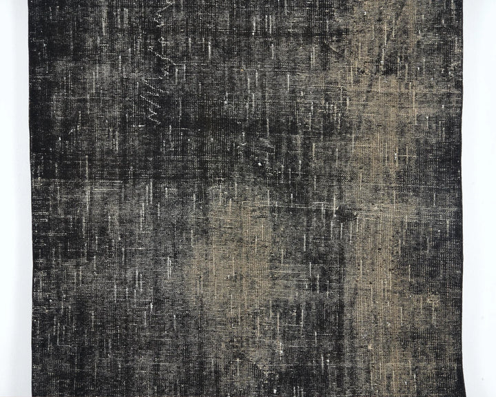 Black Turkish Overdye Rug 9' 2" x 5' 4" Hand-Knotted | No. VR47166
