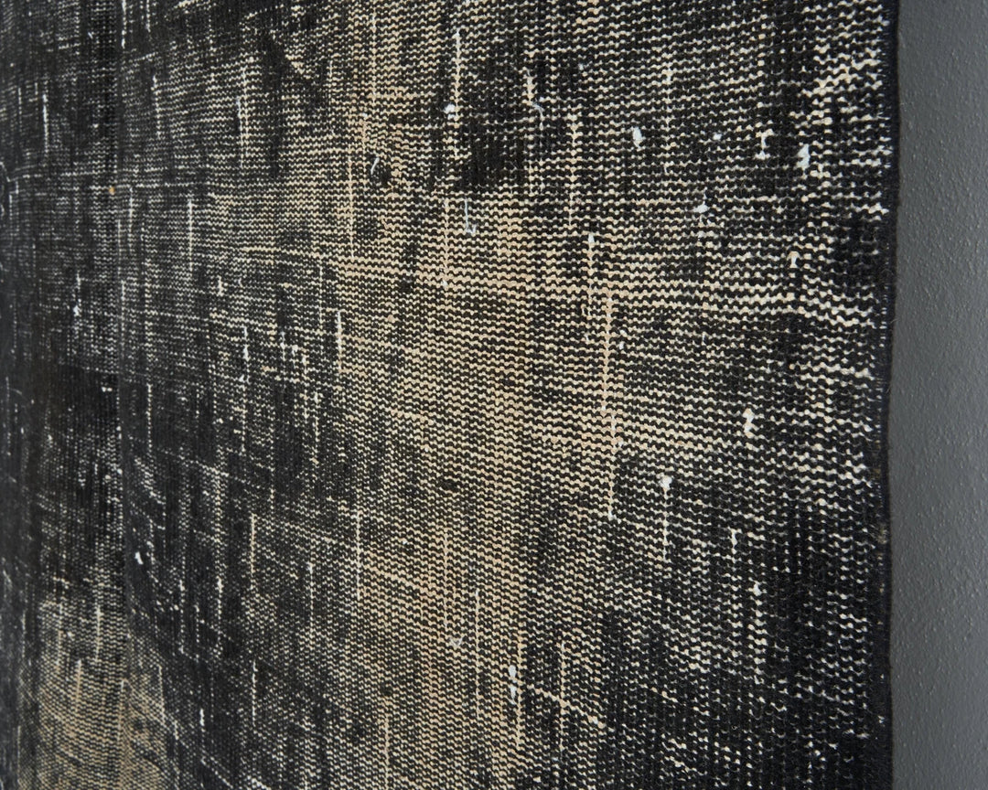 Black Turkish Overdye Rug 9' 2" x 5' 4" Hand-Knotted | No. VR47166