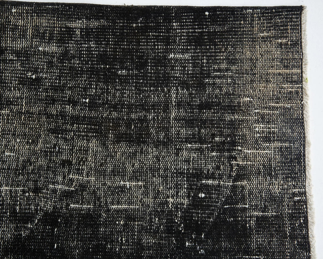 Black Turkish Overdye Rug 9' 2" x 5' 4" Hand-Knotted | No. VR47166