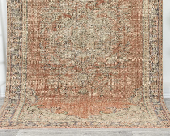 Multicolor Turkish Oushak Rug 5' 8" x 9' 1" Hand-Knotted | No. VR47274