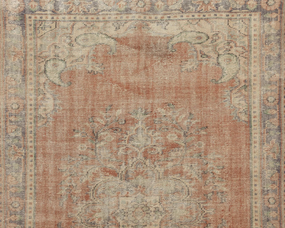 Multicolor Turkish Oushak Rug 5' 8" x 9' 1" Hand-Knotted | No. VR47274