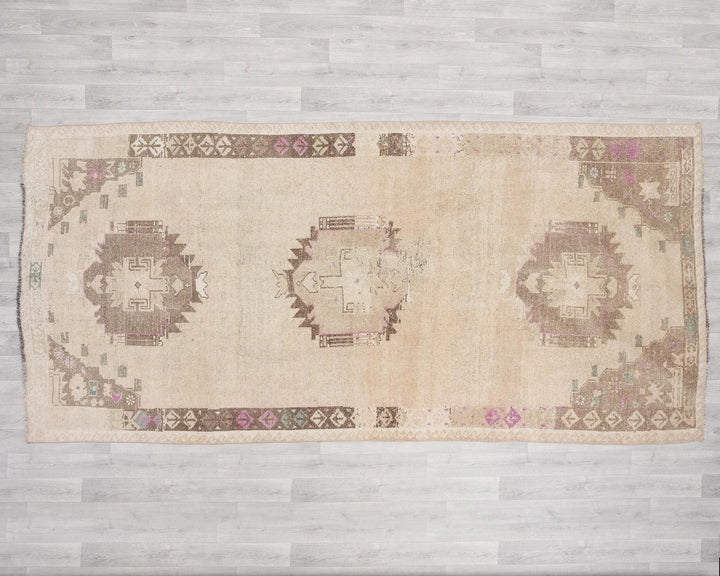 Multicolor Turkish Oushak Rug 5' 4" x 10' 8" Hand-Knotted | No. VR47332