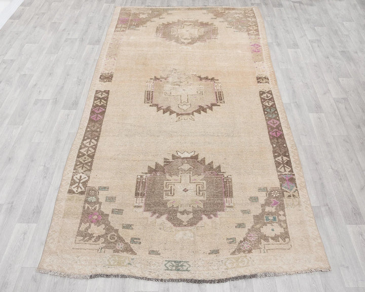 Multicolor Turkish Oushak Rug 5' 4" x 10' 8" Hand-Knotted | No. VR47332