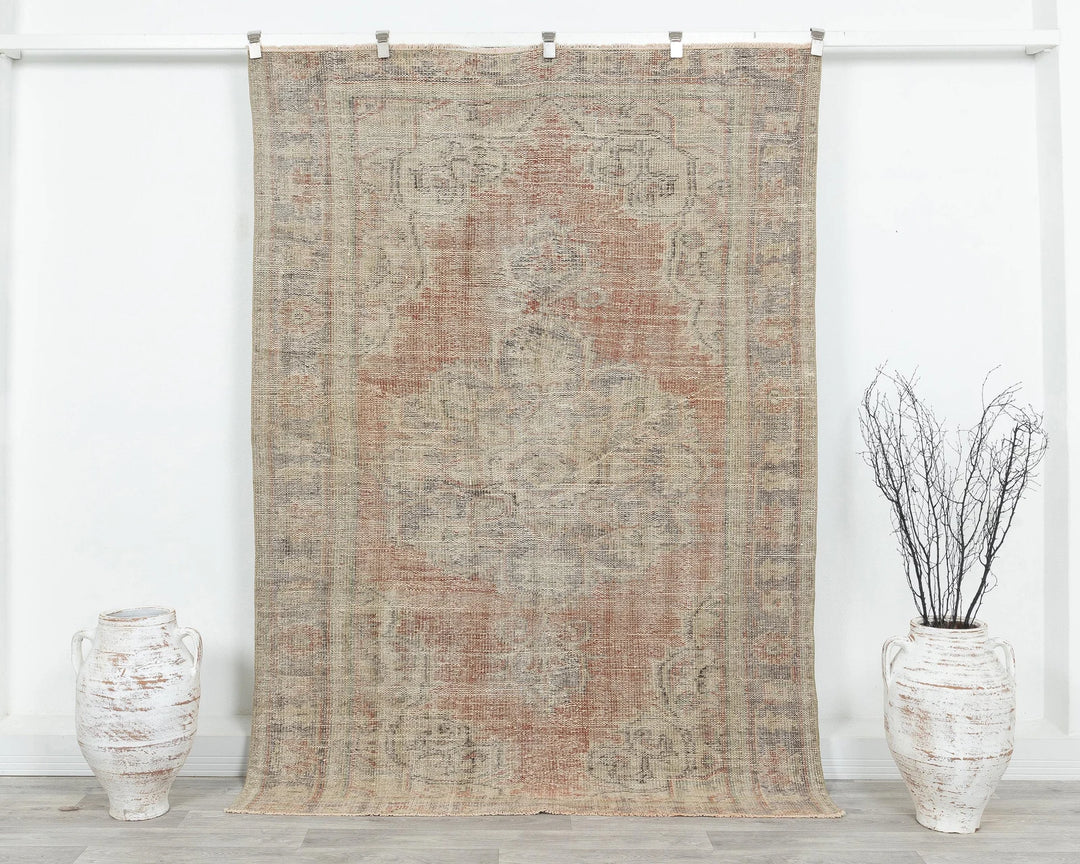 Multicolor Turkish Oushak Rug 5' 2" x 7' 3" Hand-Knotted | No. VR47348