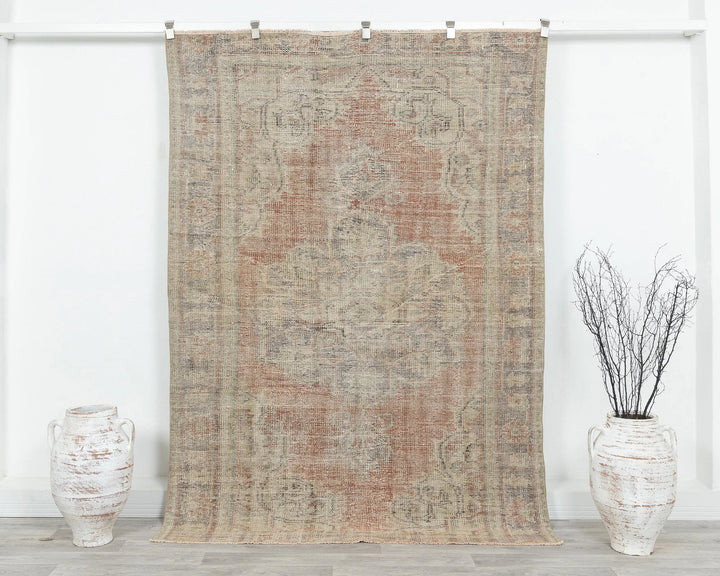 Multicolor Turkish Oushak Rug 5' 2" x 7' 3" Hand-Knotted | No. VR47348