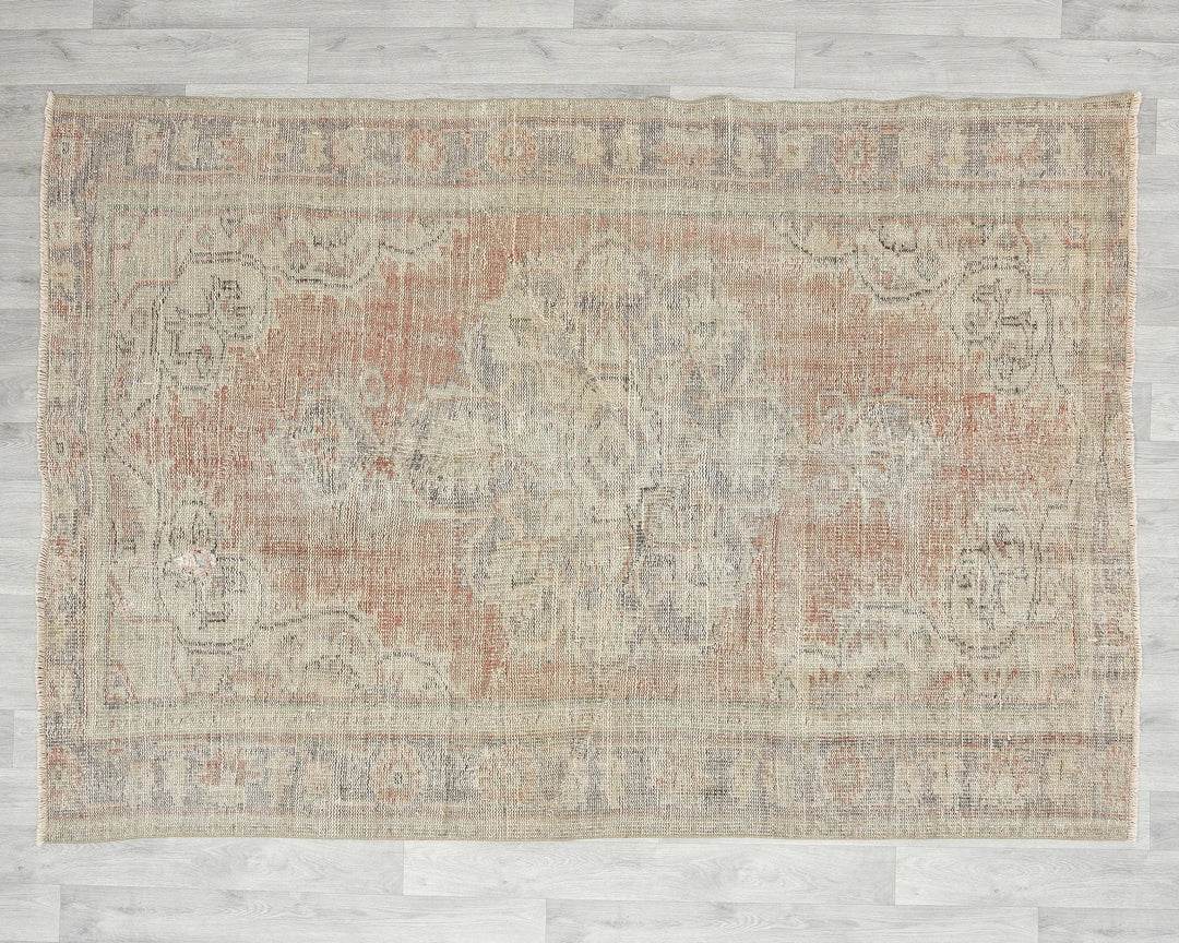 Multicolor Turkish Oushak Rug 5' 2" x 7' 3" Hand-Knotted | No. VR47348