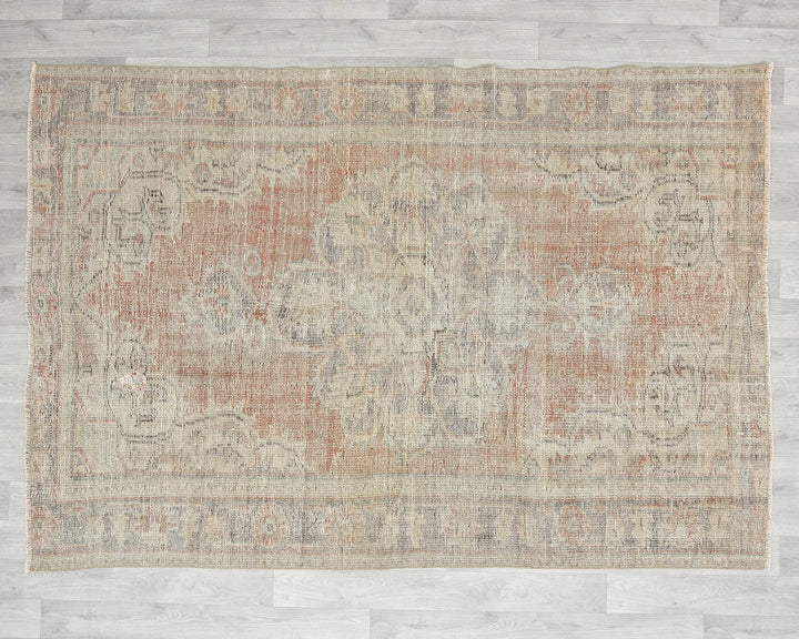 Multicolor Turkish Oushak Rug 5' 2" x 7' 3" Hand-Knotted | No. VR47348
