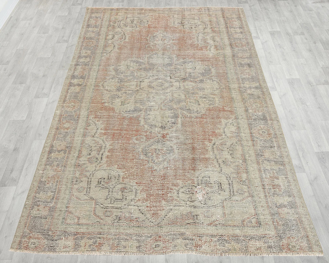 Multicolor Turkish Oushak Rug 5' 2" x 7' 3" Hand-Knotted | No. VR47348