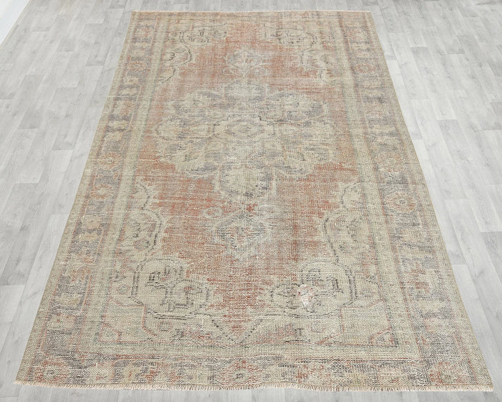 Multicolor Turkish Oushak Rug 5' 2" x 7' 3" Hand-Knotted | No. VR47348