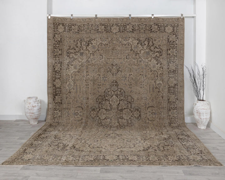 Multicolor Turkish Oushak Rug 9' 3" x 12' 5" Hand-Knotted | No. VR47364