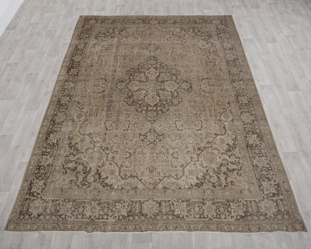 Multicolor Turkish Oushak Rug 9' 3" x 12' 5" Hand-Knotted | No. VR47364