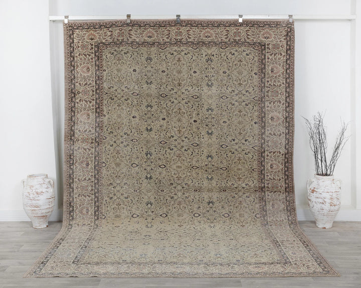 Multicolor Turkish Oushak Rug 7' 7" x 10' 7" Hand-Knotted