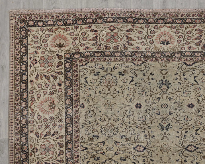 Multicolor Turkish Oushak Rug 7' 7" x 10' 7" Hand-Knotted pattern