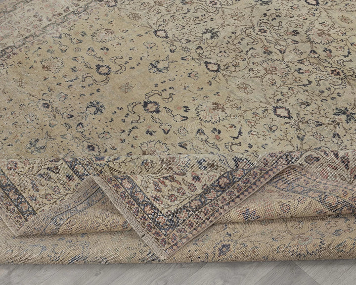 Multicolor Turkish Oushak Rug 7' 7" x 10' 7" Hand-Knotted field