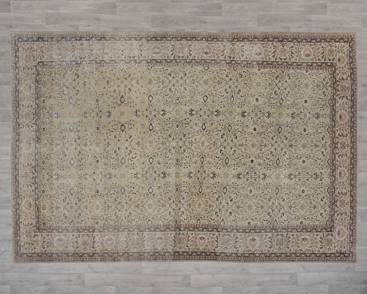 Multicolor Turkish Oushak Rug 7' 7" x 10' 7" Hand-Knotted reverse