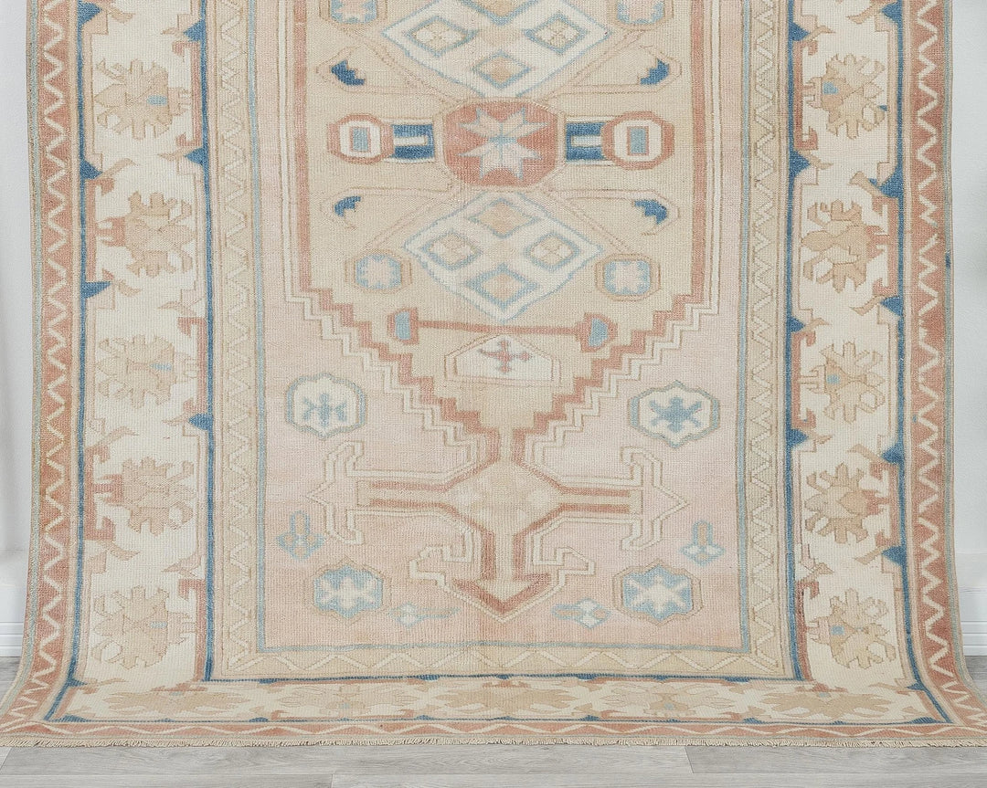 Multicolor Turkish Oushak Rug 5' 1" x 7' 9" Hand-Knotted view 9
