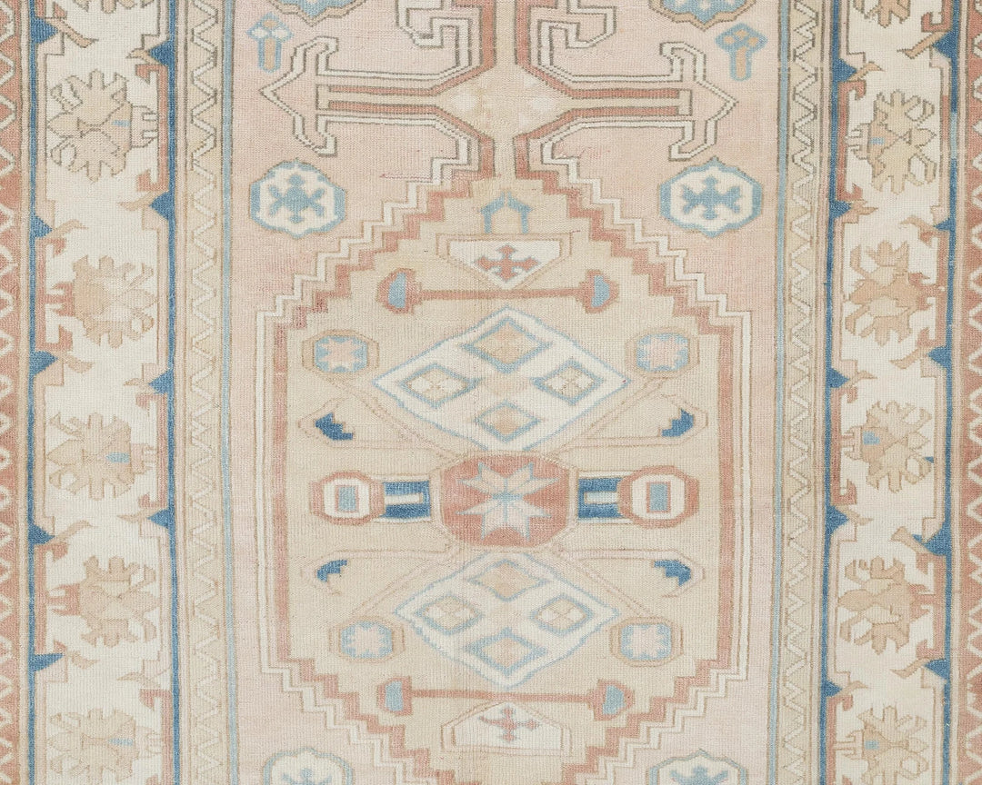 Multicolor Turkish Oushak Rug 5' 1" x 7' 9" Hand-Knotted detail