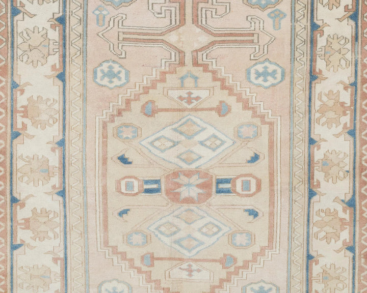 Multicolor Turkish Oushak Rug 5' 1" x 7' 9" Hand-Knotted detail