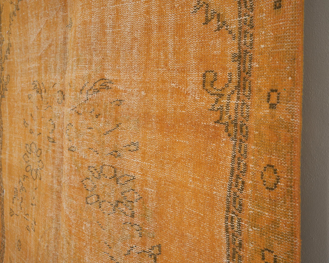 Orange Turkish Overdye Rug 5' 5" x 9' Hand-Knotted | No. VR47631