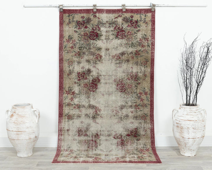 Multicolor Turkish Oushak Rug 3' 4" x 6' 3" Hand-Knotted | No. VR47667