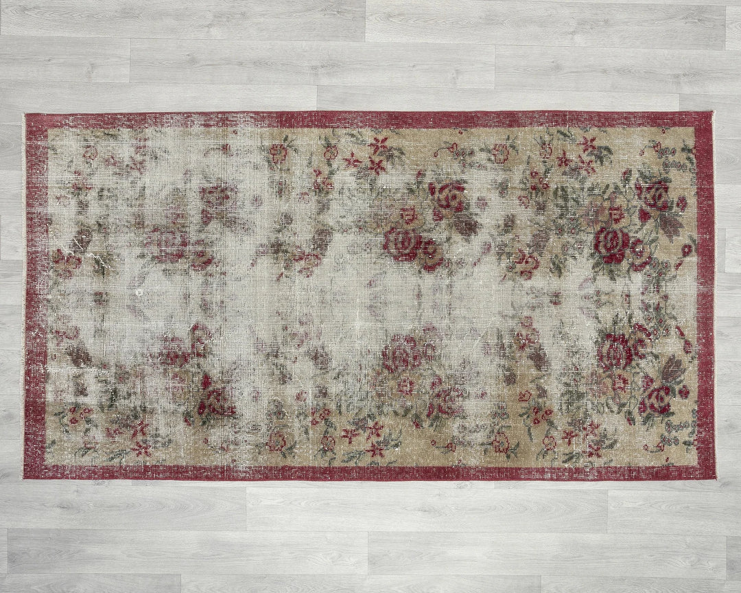 Multicolor Turkish Oushak Rug 3' 4" x 6' 3" Hand-Knotted | No. VR47667