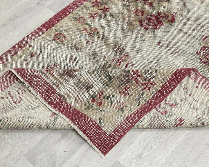 Multicolor Turkish Oushak Rug 3' 4" x 6' 3" Hand-Knotted | No. VR47667