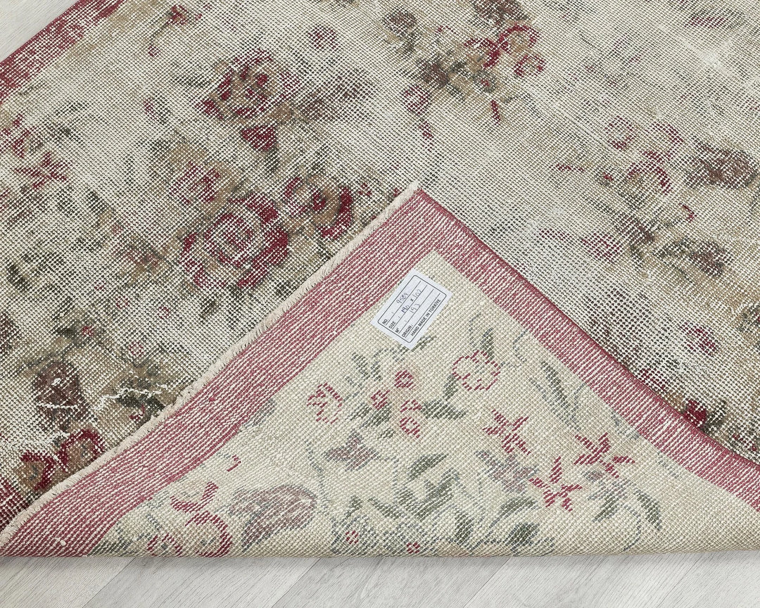 Multicolor Turkish Oushak Rug 3' 4" x 6' 3" Hand-Knotted | No. VR47667