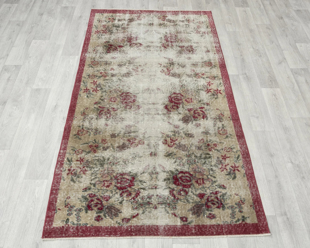 Multicolor Turkish Oushak Rug 3' 4" x 6' 3" Hand-Knotted | No. VR47667