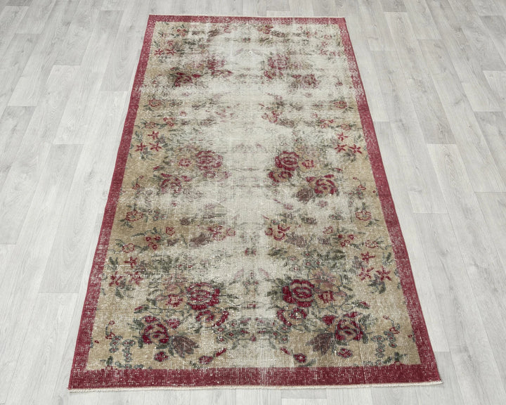 Multicolor Turkish Oushak Rug 3' 4" x 6' 3" Hand-Knotted | No. VR47667