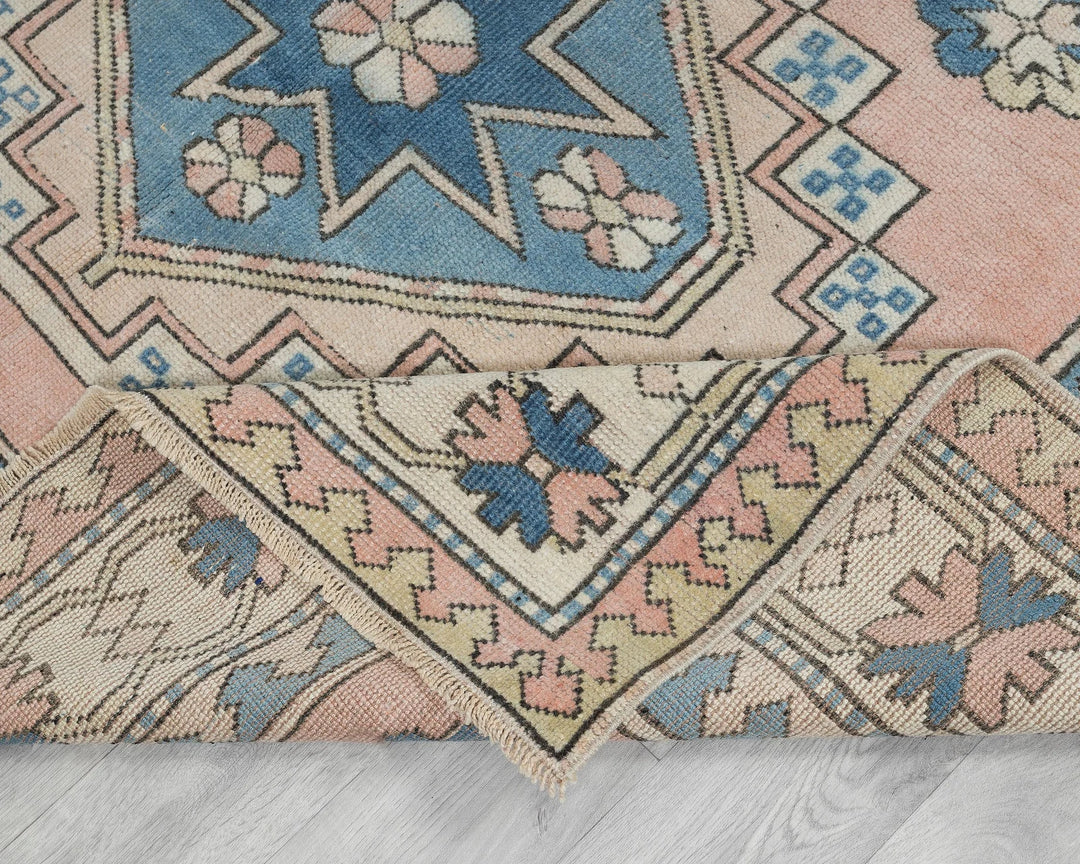 Multicolor Turkish Oushak Rug 5' 11" x 7' 10" Hand-Knotted texture