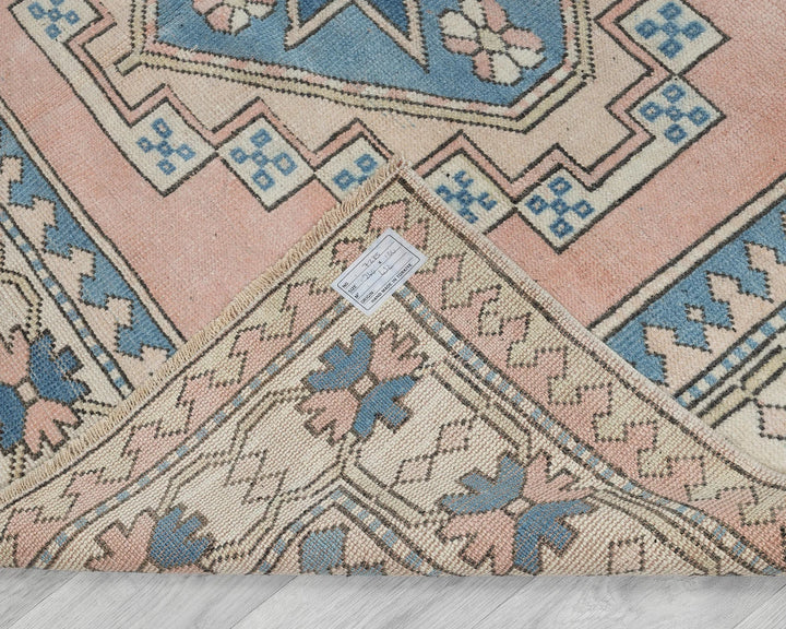 Multicolor Turkish Oushak Rug 5' 11" x 7' 10" Hand-Knotted reverse