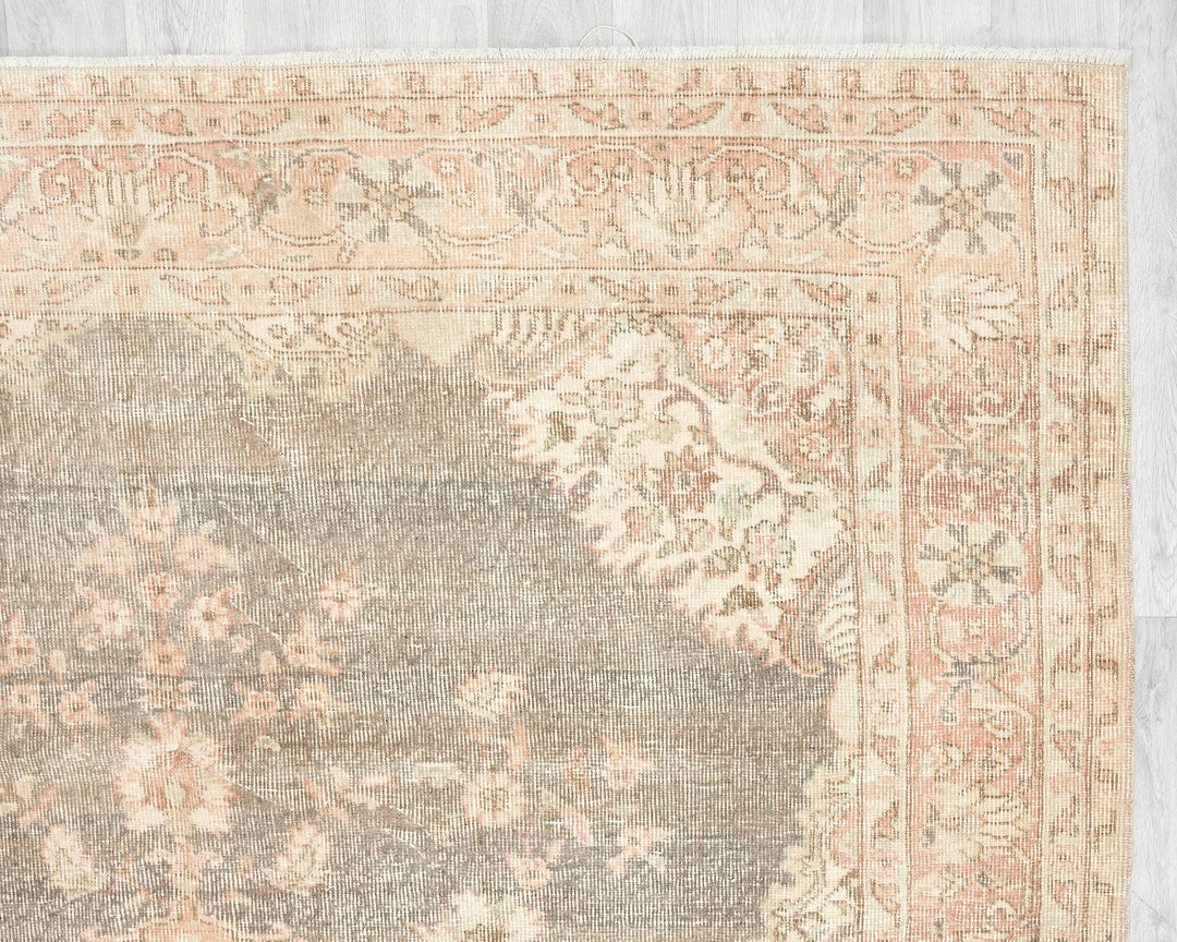 Multicolor Turkish Oushak Rug 6'9" x 9'6" Hand-Knotted | No. VR47909