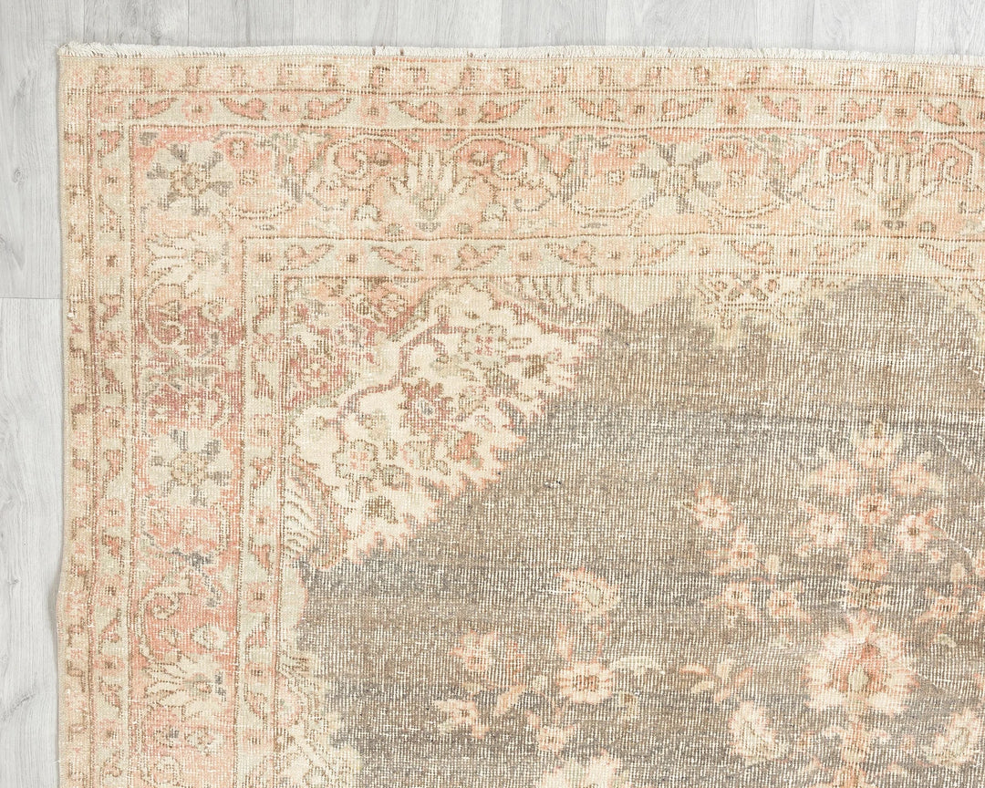 Multicolor Turkish Oushak Rug 6'9" x 9'6" Hand-Knotted | No. VR47909