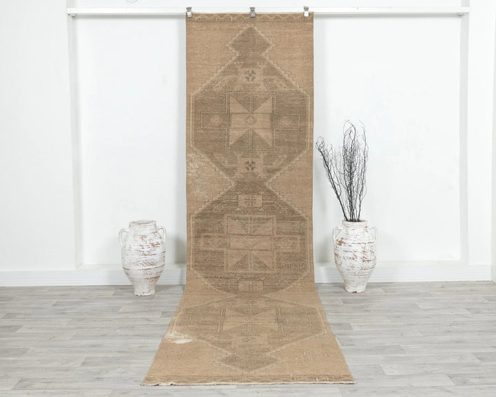 Multicolor Turkish Oushak Rug 3' x 12' Hand-Knotted | No. VR47943