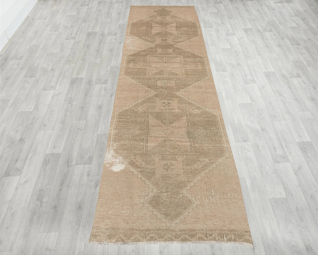 Multicolor Turkish Oushak Rug 3' x 12' Hand-Knotted | No. VR47943