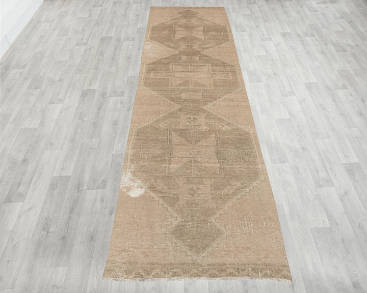 Multicolor Turkish Oushak Rug 3' x 12' Hand-Knotted | No. VR47943