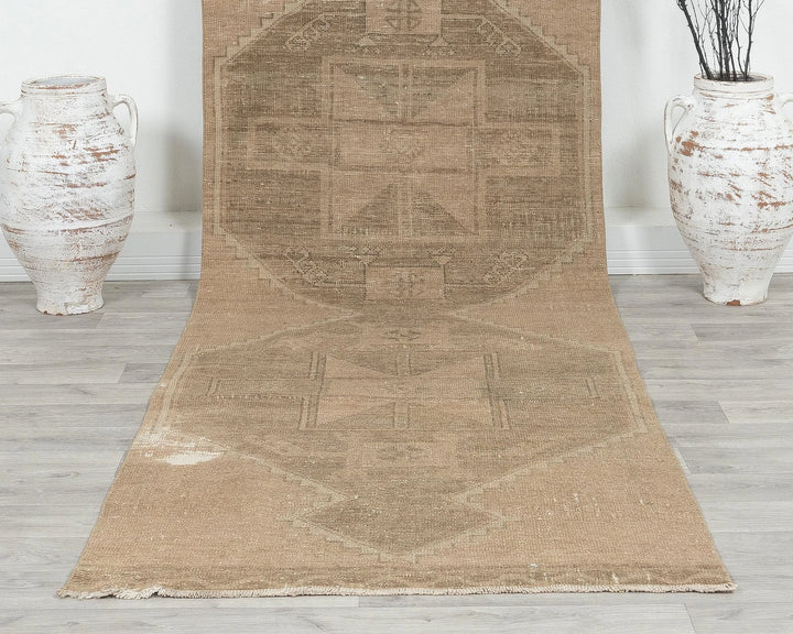 Multicolor Turkish Oushak Rug 3' x 12' Hand-Knotted | No. VR47943