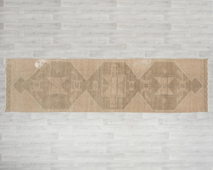 Multicolor Turkish Oushak Rug 3' x 12' Hand-Knotted | No. VR47943