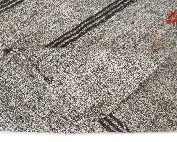 Gray Turkish Kilim Rug 2'11" x 15'6" Flat-Weave | No. VR48213