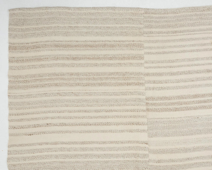 Beige Turkish Kilim Rug 9' 6" x 11' 4" Flat-Weave pattern