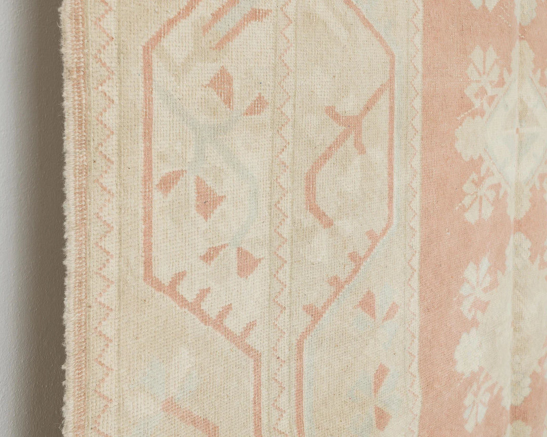 Beige Turkish Oushak Rug 5'1" x 7'7" Hand-Knotted | No. VR48243