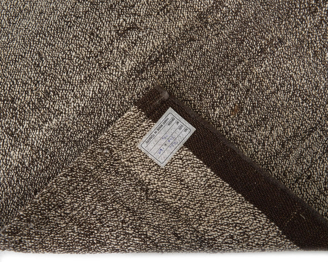 Black Turkish Kilim Rug 7' 10" x 5' 5" Flat-Weave | No. VR48276