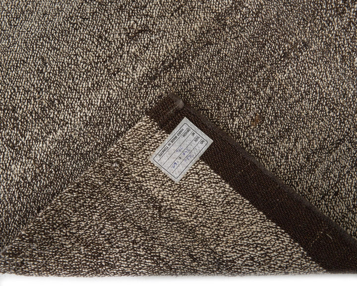 Black Turkish Kilim Rug 7' 10" x 5' 5" Flat-Weave | No. VR48276