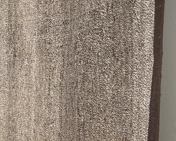Black Turkish Kilim Rug 7' 10" x 5' 5" Flat-Weave | No. VR48276
