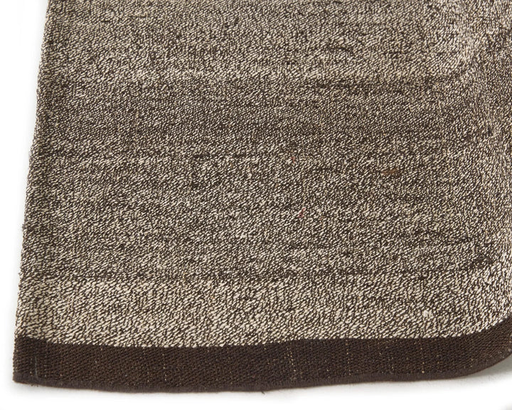 Black Turkish Kilim Rug 7' 10" x 5' 5" Flat-Weave | No. VR48276
