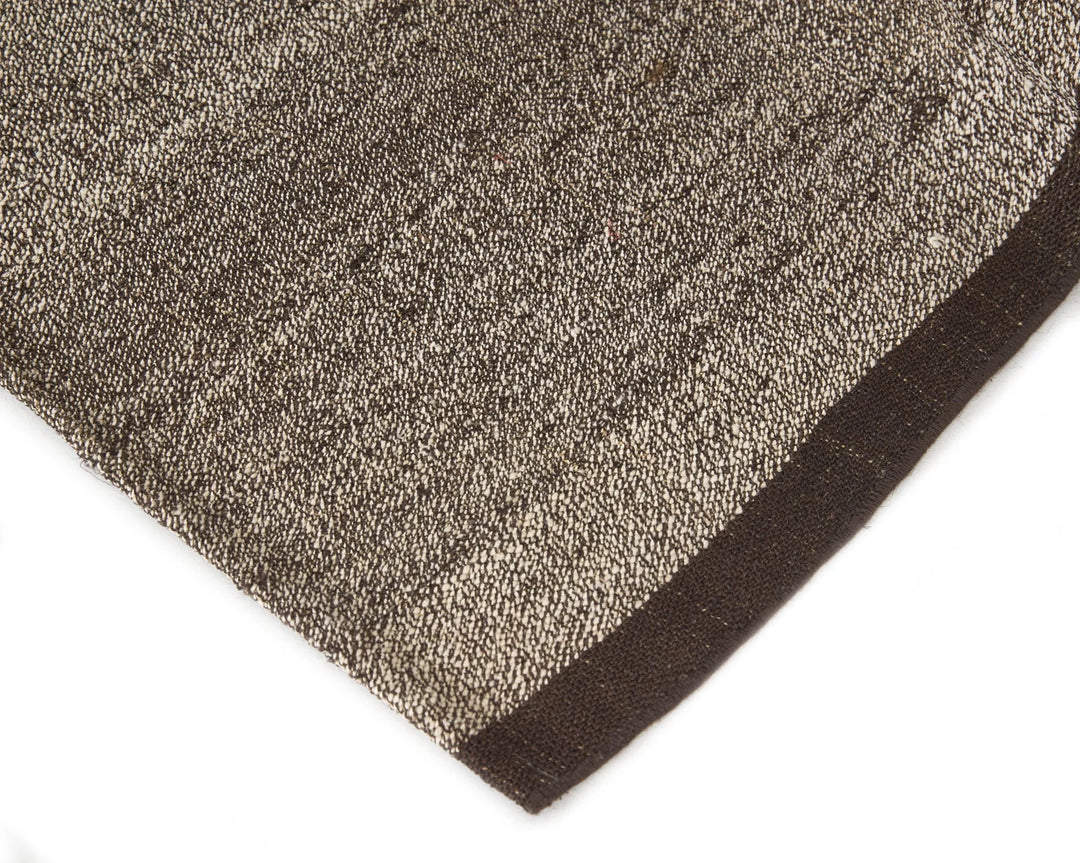 Black Turkish Kilim Rug 7' 10" x 5' 5" Flat-Weave | No. VR48276