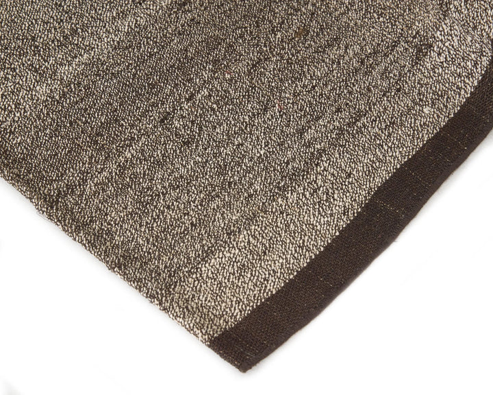 Black Turkish Kilim Rug 7' 10" x 5' 5" Flat-Weave | No. VR48276